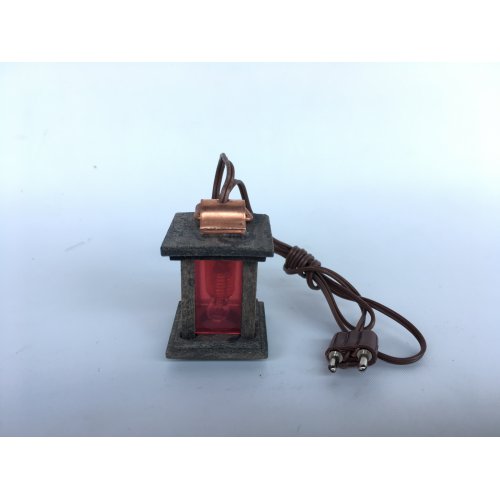 Laterne aus Holz mit Kupferdeckel